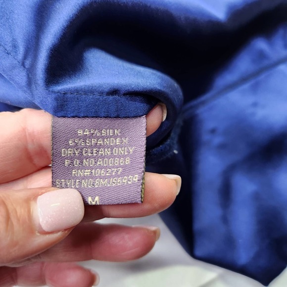 Hale Bob Womens Silk Blend Stretch V-Neck Sleeveless Studded Hem Dress Size M - Picture 8 of 10